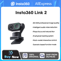 Insta360 Link 2 PTZ 4K Webcam For PC Mac Link 2 AI Tracking Gesture Control AI Noise-Canceling 4K Webcam Link2 4K Webcam