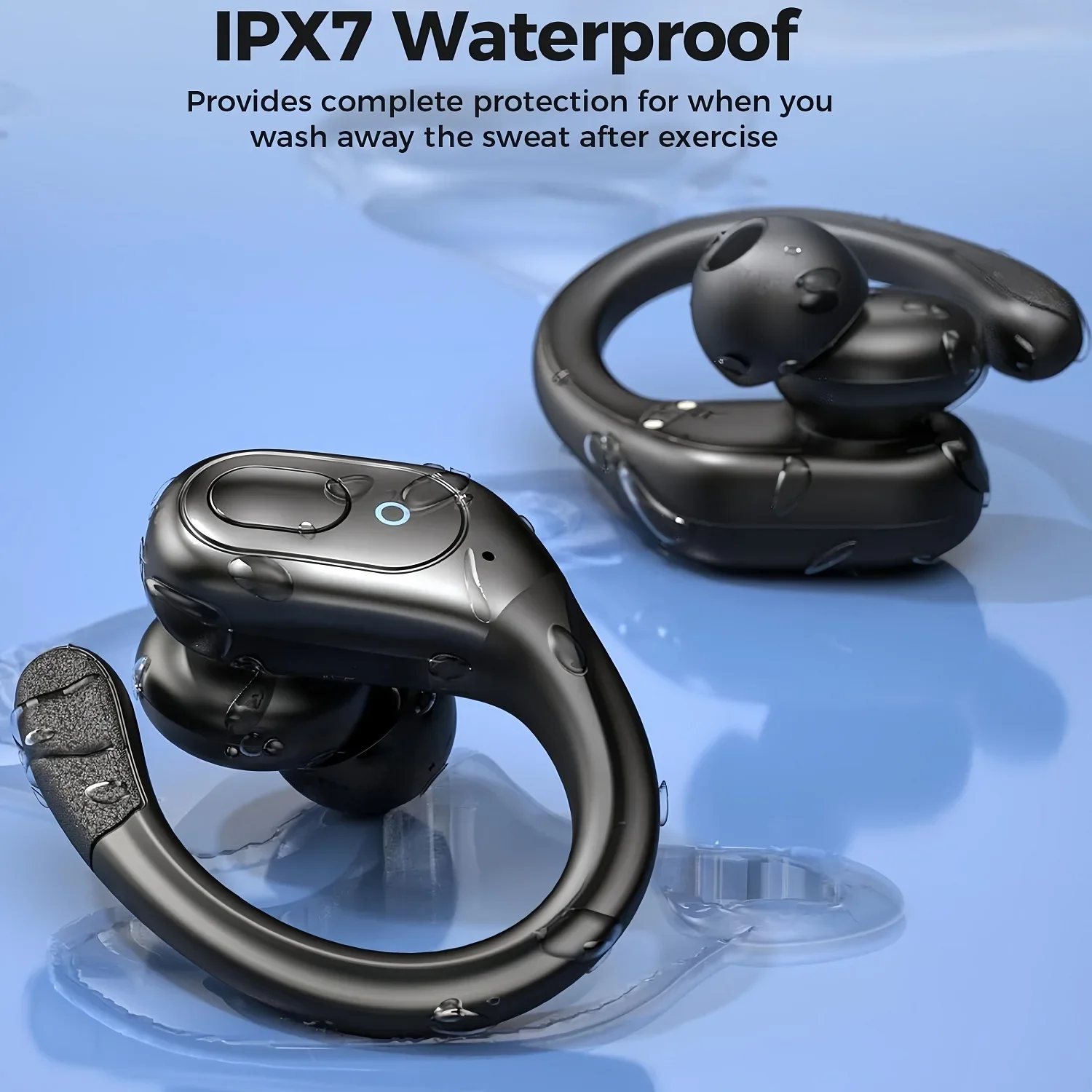 

TWS Bluetooth V5.4 Наушники Беспроводные наушники со светодиодным цифровым дисплеем Шумоподавление Водонепроницаемая гарнитура для тренировок/бега/тренажерного зала