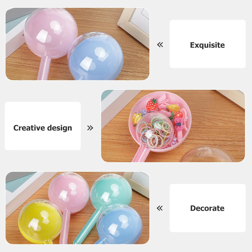

Storage Small Plastic Container with Lid Take Bath Lollipop Display Holder Organizer