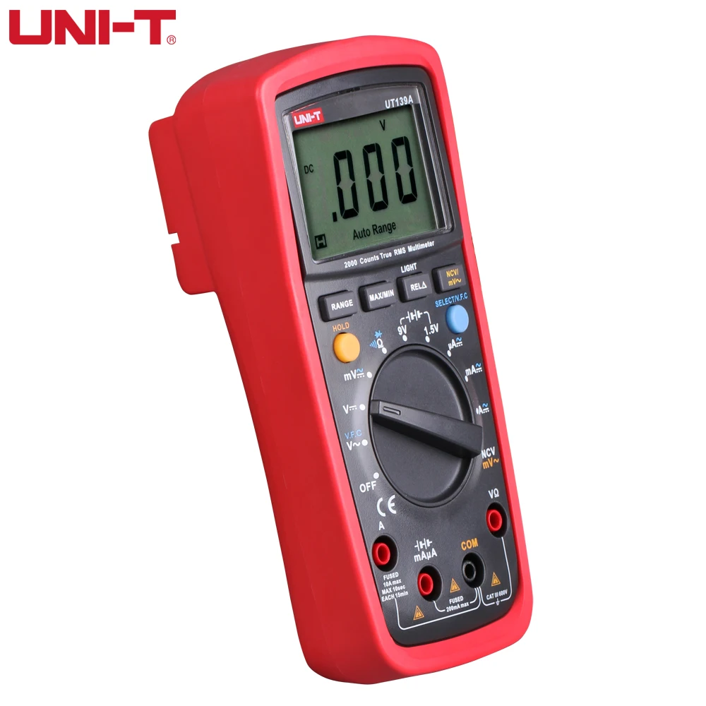 UNI-T ut139a True RMS Digital Multimeter Auto Range AC/DC Amp/Volt Ohm Tester mit Daten halterung, NCV und Batterie test