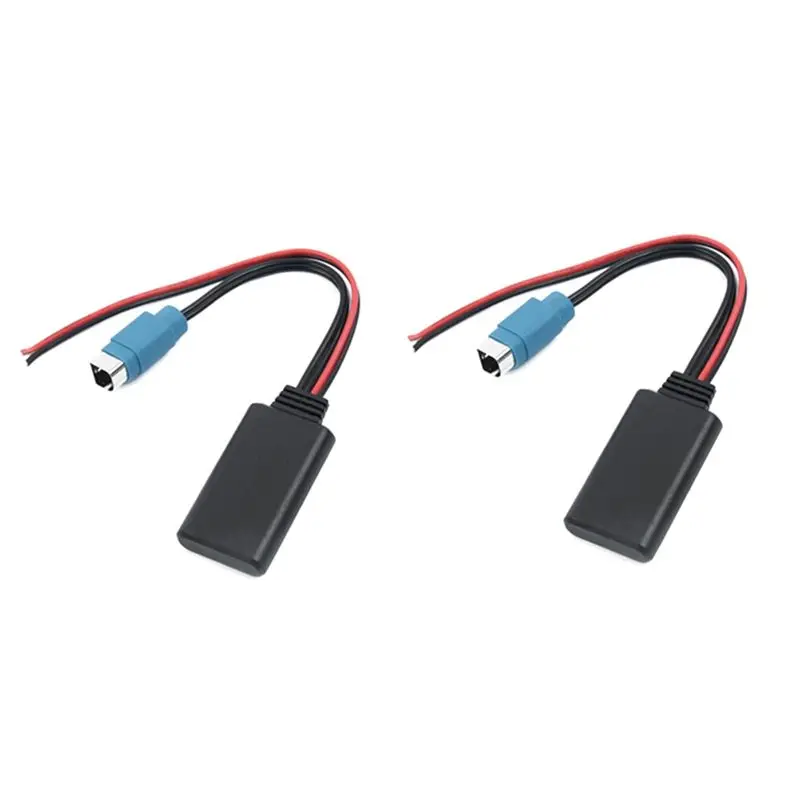 Módulo Bluetooth para coche, adaptador de música, Cable de Audio Aux, plástico negro para Alpine CDE-W203ri IDA X303 X305 X301 K