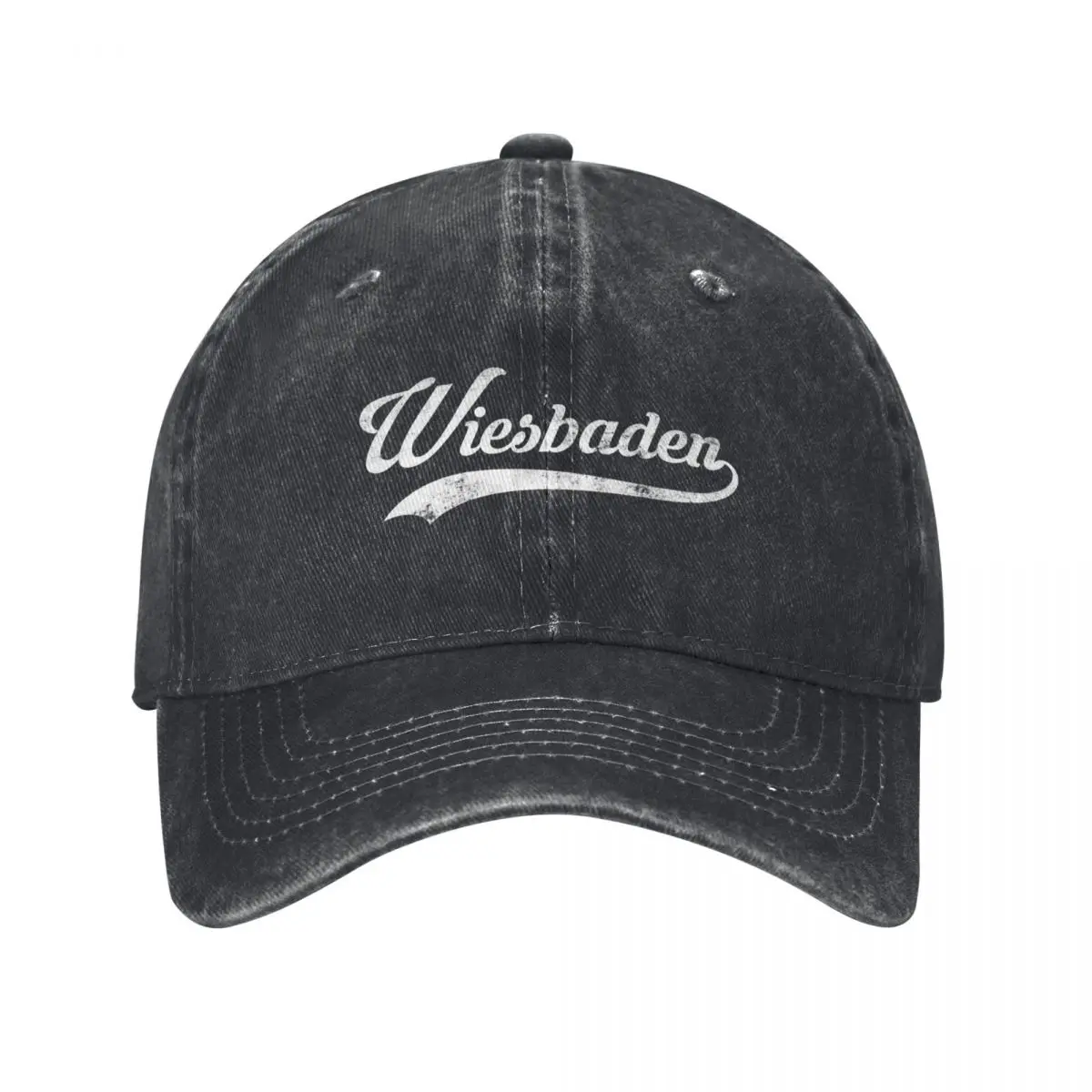 Wiesbaden City Vintage Retro Style Design - Cool Old School Gift Idea Baseball Cap Luxury Hat Women Caps Men's