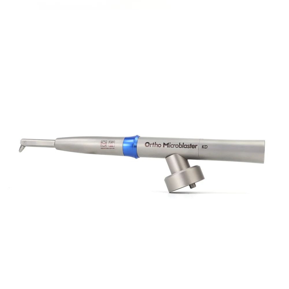 Pistola de alúmina microblaster, jato de areia de óxido de alumínio dental 2 em 1 com spray de água interno, polidor de ar adequado para acoplamento kv