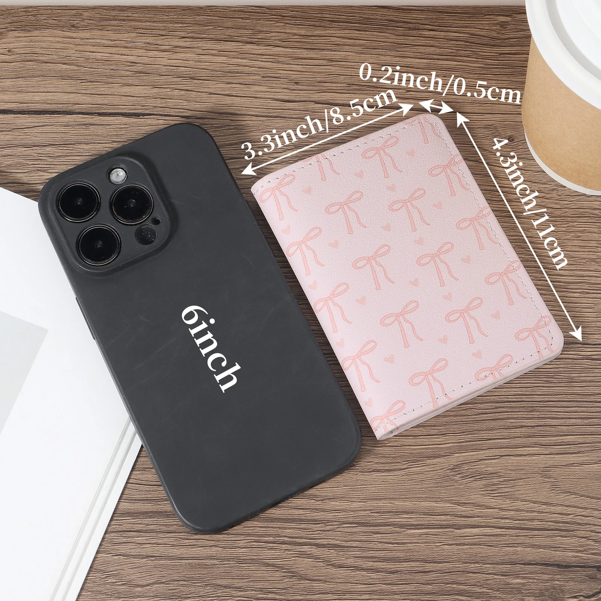 세련되고 심플한 짧은 이중 지갑, 가볍고 휴대성이 뛰어난 소형 신용 카드 홀더 및 정리함, 여성용 일상용 다용도 클러치 &