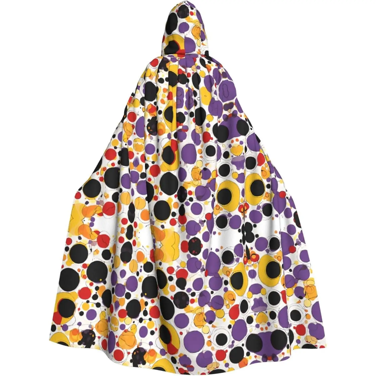 

Printed Hooded Cape For Adult Unisex Thick Witch Cape Hooded Cloak for Halloween Parties Christmas Costume