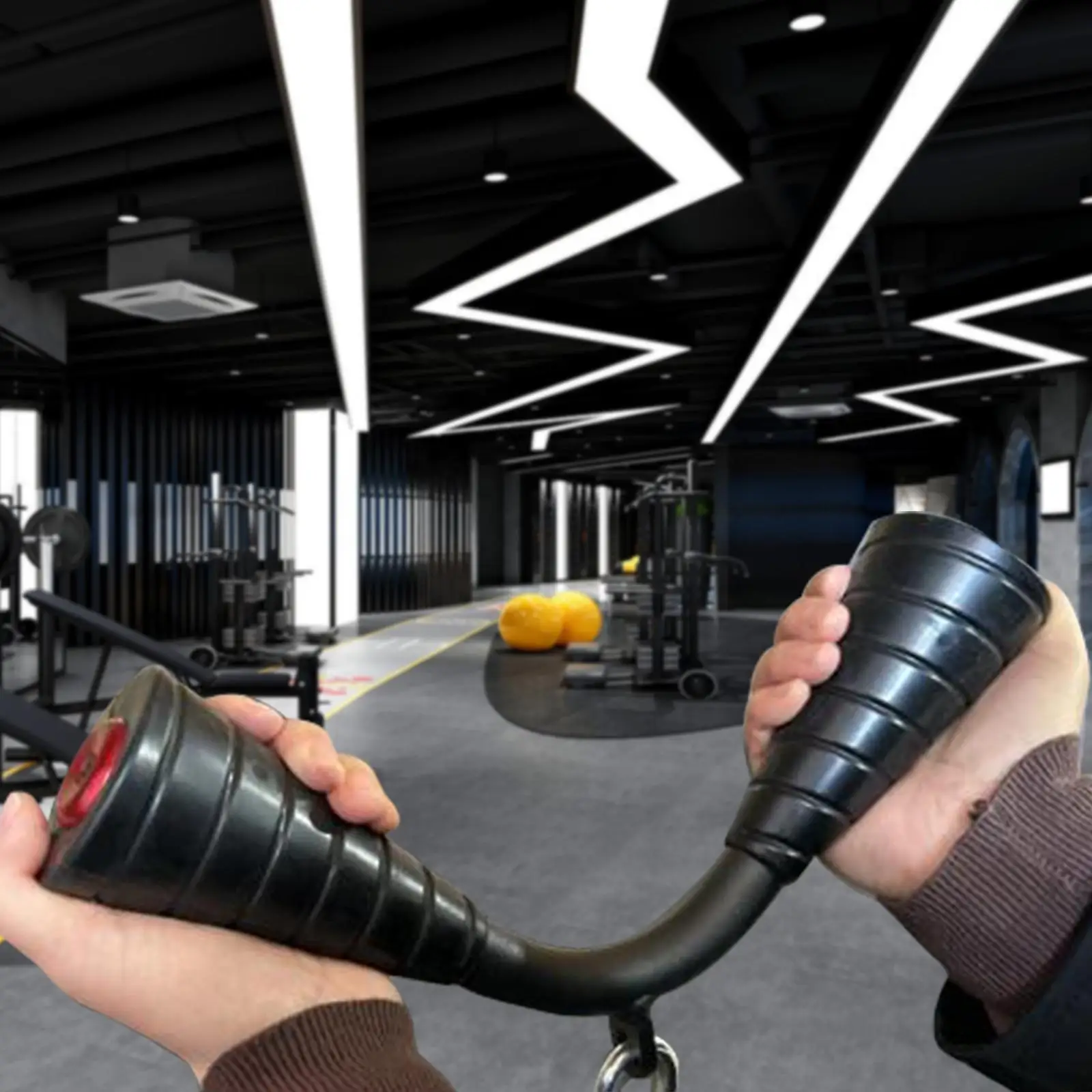 Stainless Steel Tricep Press Down Bar V Shaped Gym Pulley System Fitness Grip Accessory for Home Cable Machine