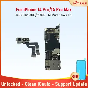 Bilashmart Mobile Phone Motherboard iPhone 14 Pro Max 14 Pro 128g 256g 512g Mainboard With Face ID Unlocked Logic Board Cleaned iCloud