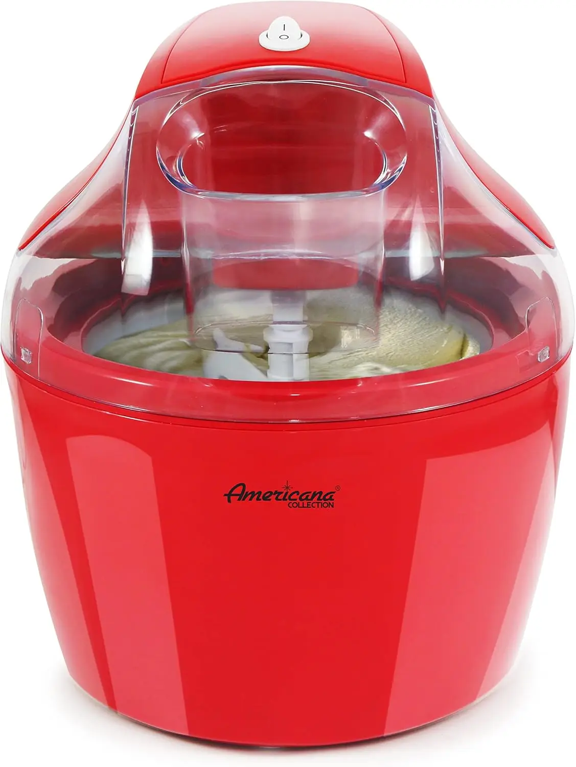 

Automatic Electric Ice Cream Maker with 1.5 Qt Freezer Bowl, Ingredient Chute, On/Off Switch, No Salt Needed, Makes Creamy