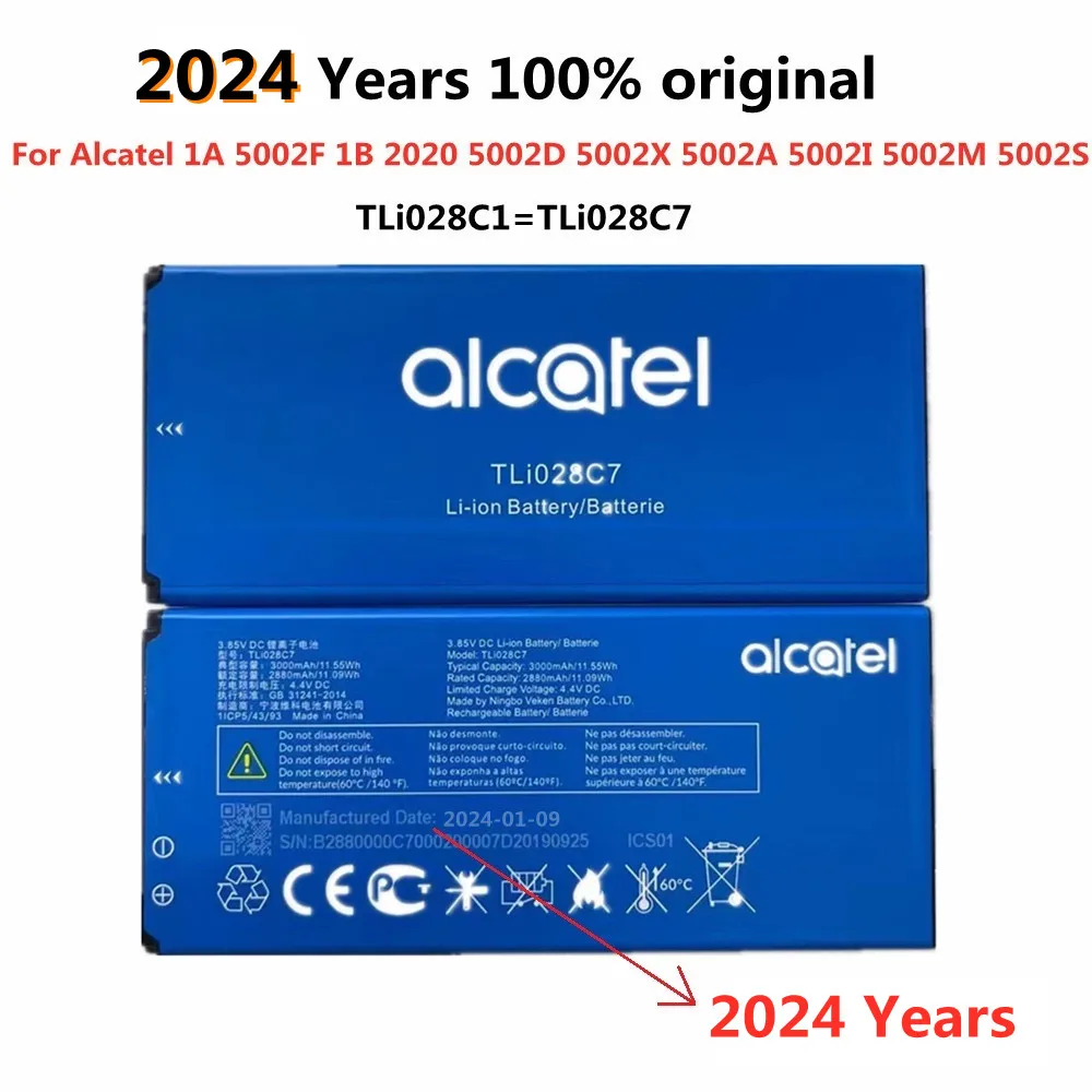 New TLi028C7 Original Battery TLi028C1 For Alcatel 1A 5002F 1B 2020 5002D 5002X 5002A 5002I 5002M 5002S 3000mAh Phone Battery