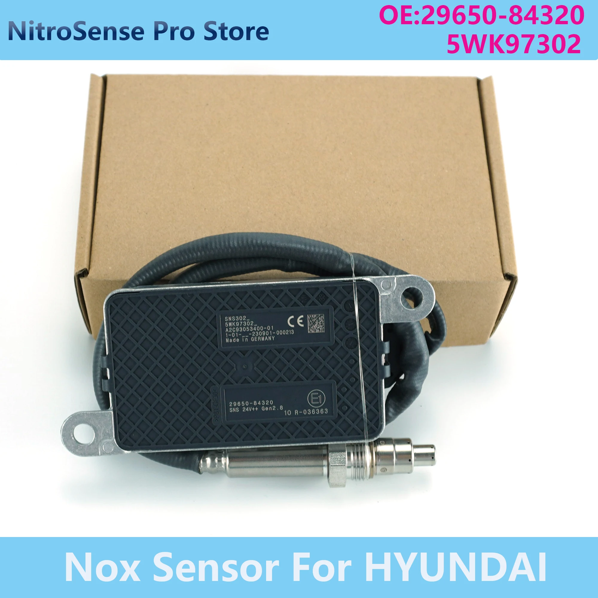 

Датчик NOx 5WK97302 2965084320 29650-84320 5WK9 7302 Новый датчик оксида азота 24В для грузовиков HYUNDAI