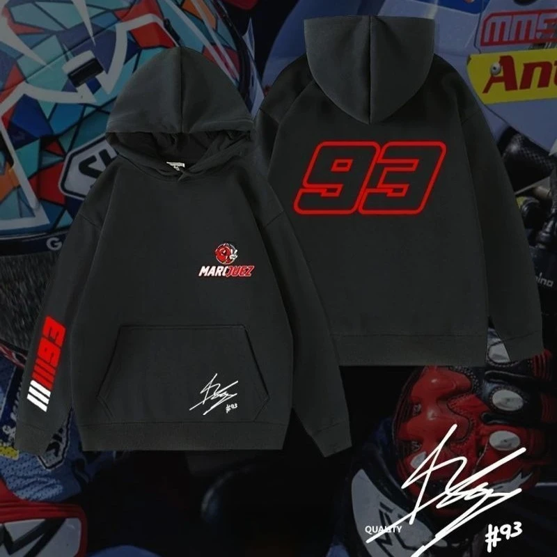 

Маркиз No. 93 мотоциклетный гоночный костюм, свитер с капюшоном, осенне-зимний мужской и женский велосипедный свитшот, повседневный топ Y2K