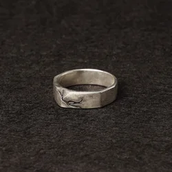 Vintage Minimalism Withered Tree Ring Men's Hip Hop Punk Gothic Style Ring Jewelry Gift
