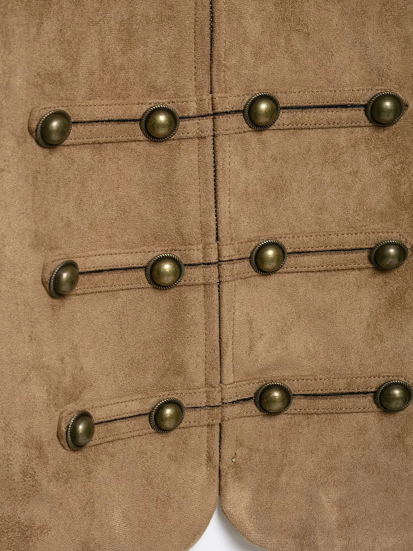 TFMLN Damen Slim-Fit Jacke Stehkragen Doppelreihig Metallknopf-Dekor Reißverschluss Vorne Kurze Oberbekleidung Herbst Neue Damenkleidung – Detail 7