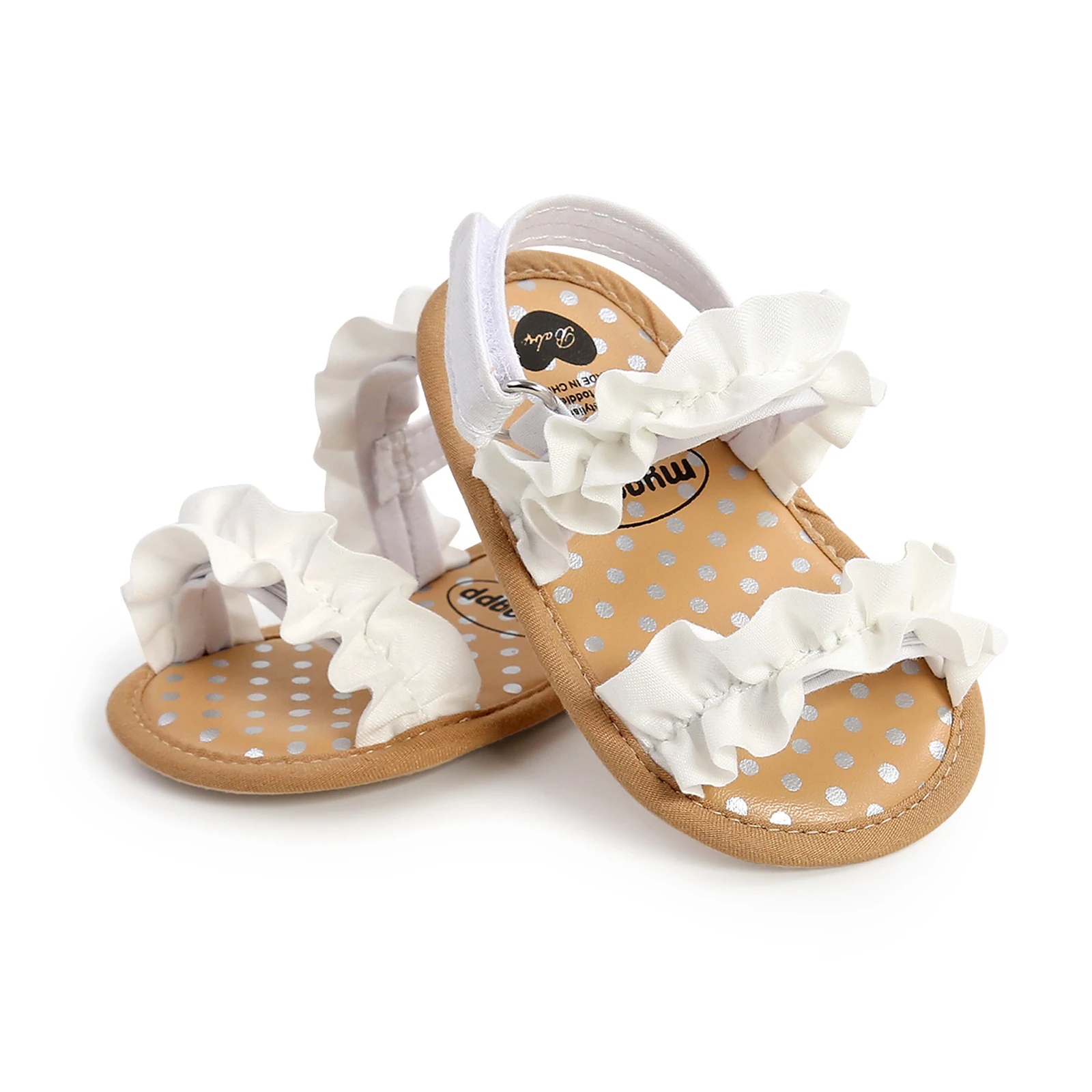 Scarpe da neonata per neonati sandali per bambini sandali con suola in gomma morbida Premium antiscivolo Summer Flower Lace culla First Walker Shoes