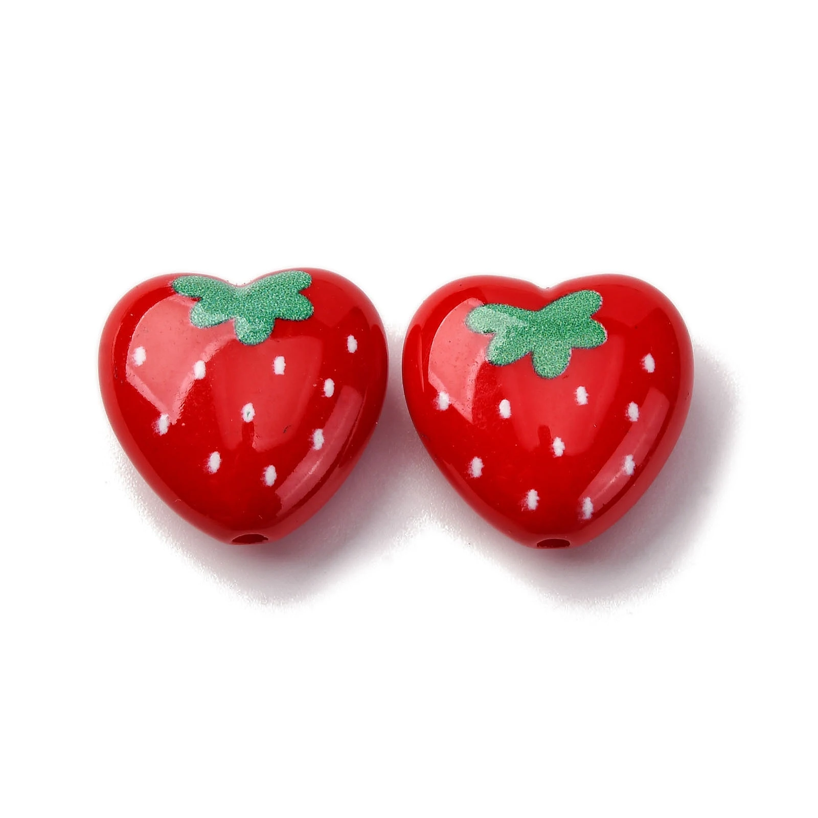 

1Set Colorful Heart Shape Fruit Acrylic Beads Strawberry Orange Peach Beads For DIY Jewelry Making Bracelet Keychain Accessory