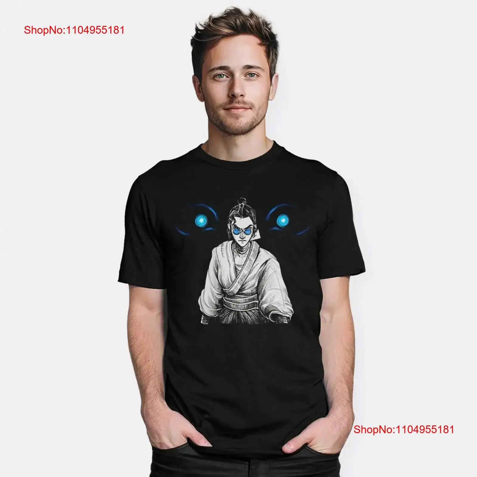 Mizu Blue Eye Samurai T Shirt Cotton Sizes vintage Washed streetwear Breathable designer clothes Unisex Versatile Slightly