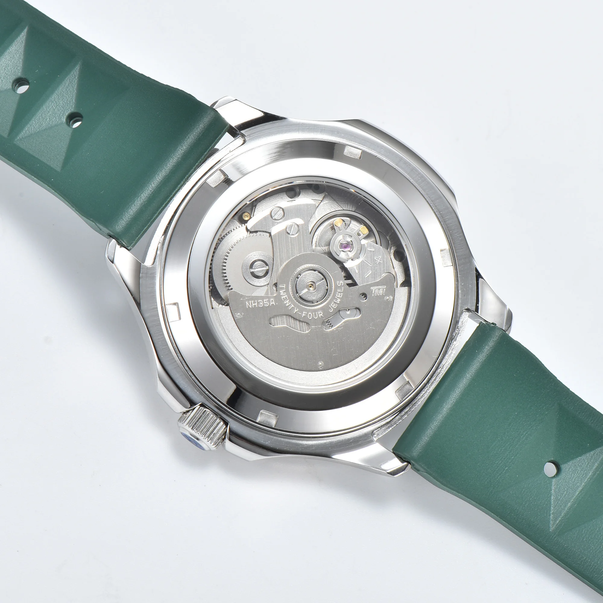 39mm series 100m waterproof NH35 movement fully automatic mechanical watch luminous sapphire rubber 904L fine steel