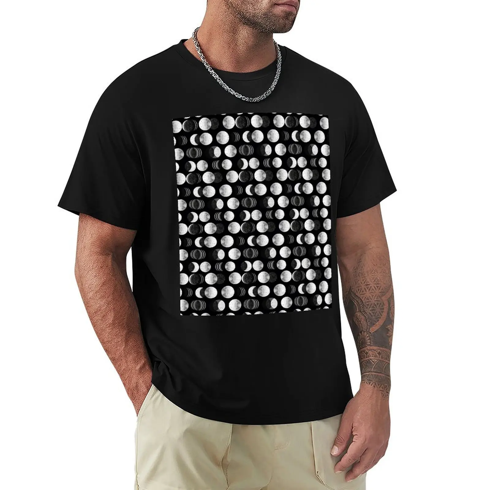 

Lunar phases (abstract) T-Shirt Classic Basic Casual T-Shirt