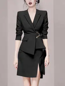 Traje Sastre Negro Mujer AliExpress