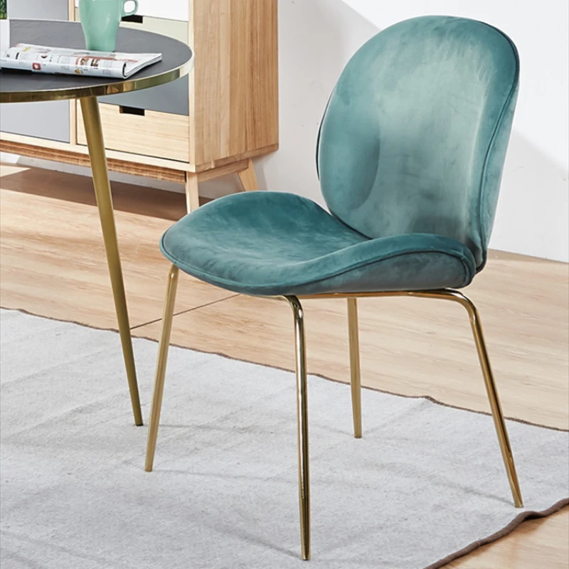 Modern Luxury Dining Chairs Backrest Home Fallow Nordic Dining Chairs Single Fallow Hotel Muebles Hogar Salon Furniture QF50DC