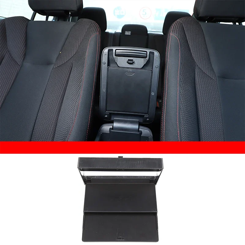 

For Subaru WRX 2022+ ABS Black Car Center Console Armrest Box Privacy Storage Box Sticker Car Interior Accessories 1pcs