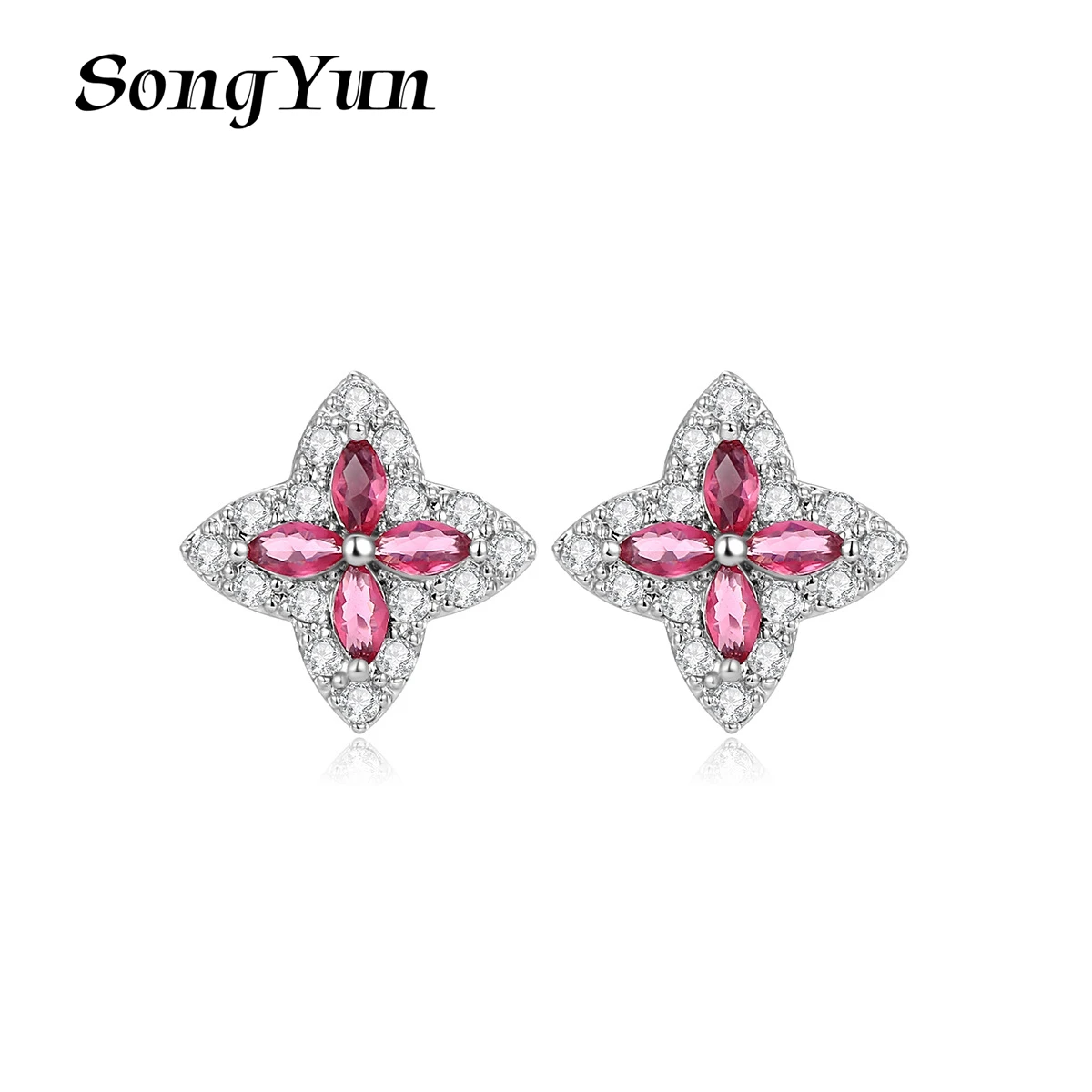 

SongYun Jewelry MHT Quality Brass Stud Earrings Dangle CZ 7A Zircon Cocktail Party Best Friend Gift Women Earring Jewelry
