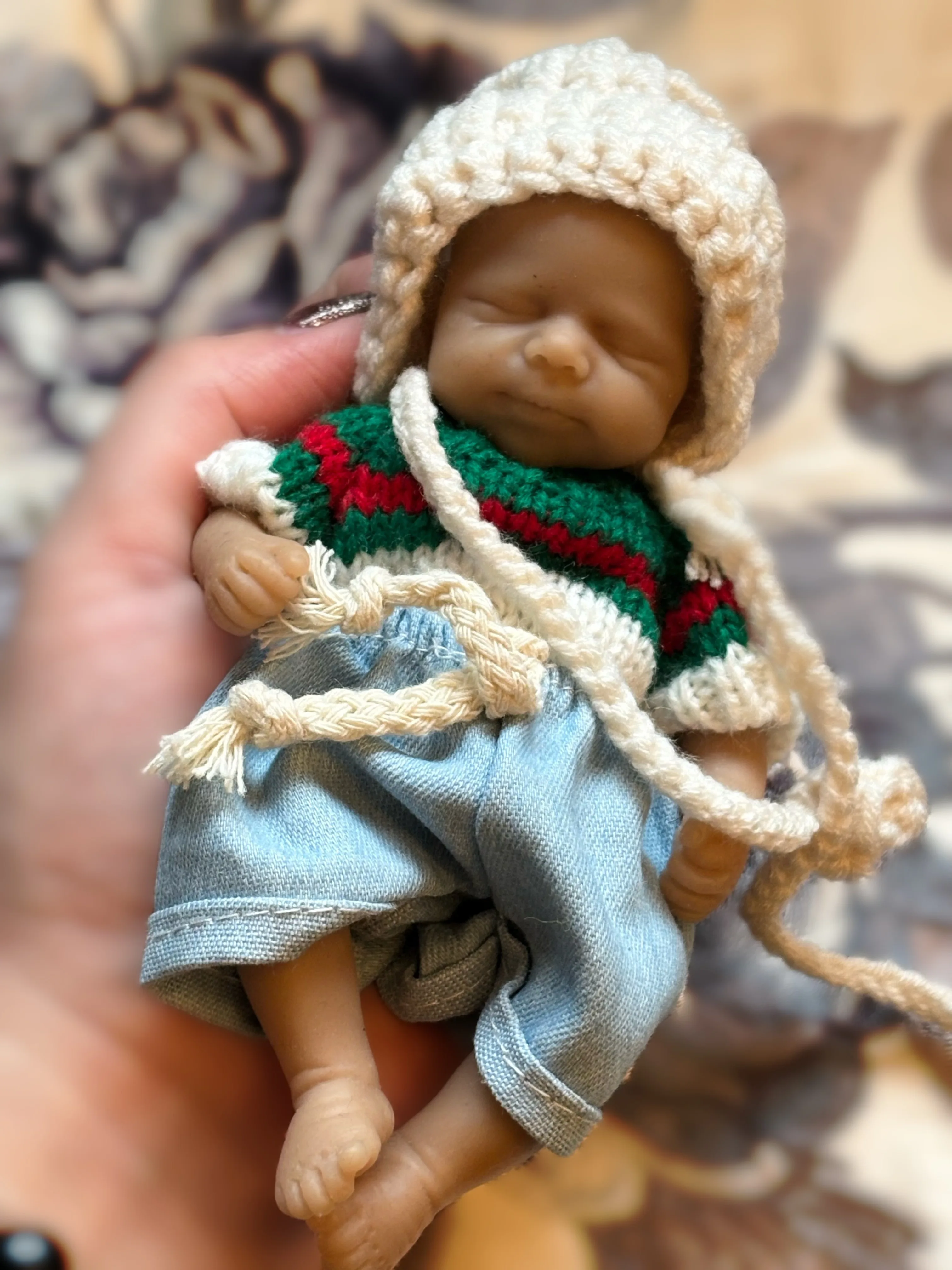 Aizwa1 Mini muñeca Reborn de silicona hecha a mano, muñeca bebé recién nacida realista para niños, regalos de cumpleaños