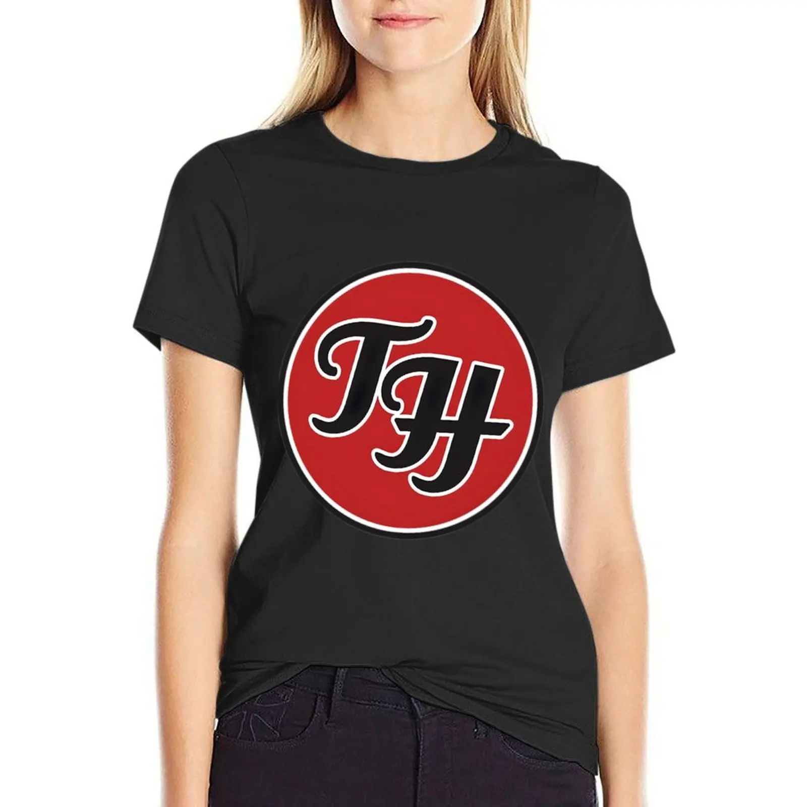 red TH logo Premium T-Shirt Blouse tops t shirts for Womens