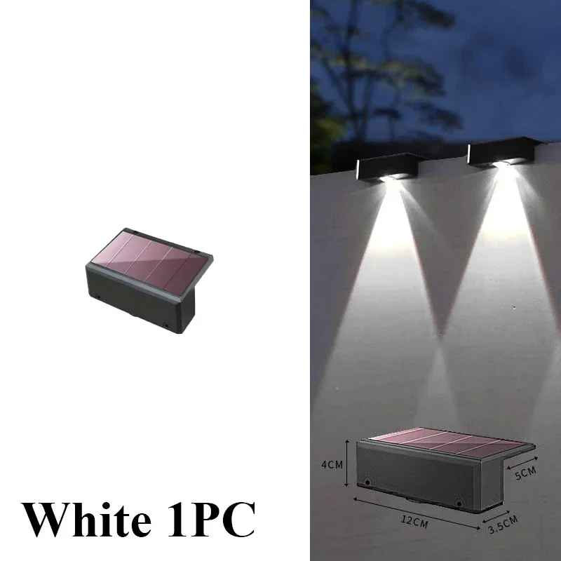 Hekverlichting op zonne-energie Buiten waterdichte LED-spotlens Zonne-lamp voor buitendek Tuinrail Ontworpen voor wandverlichting