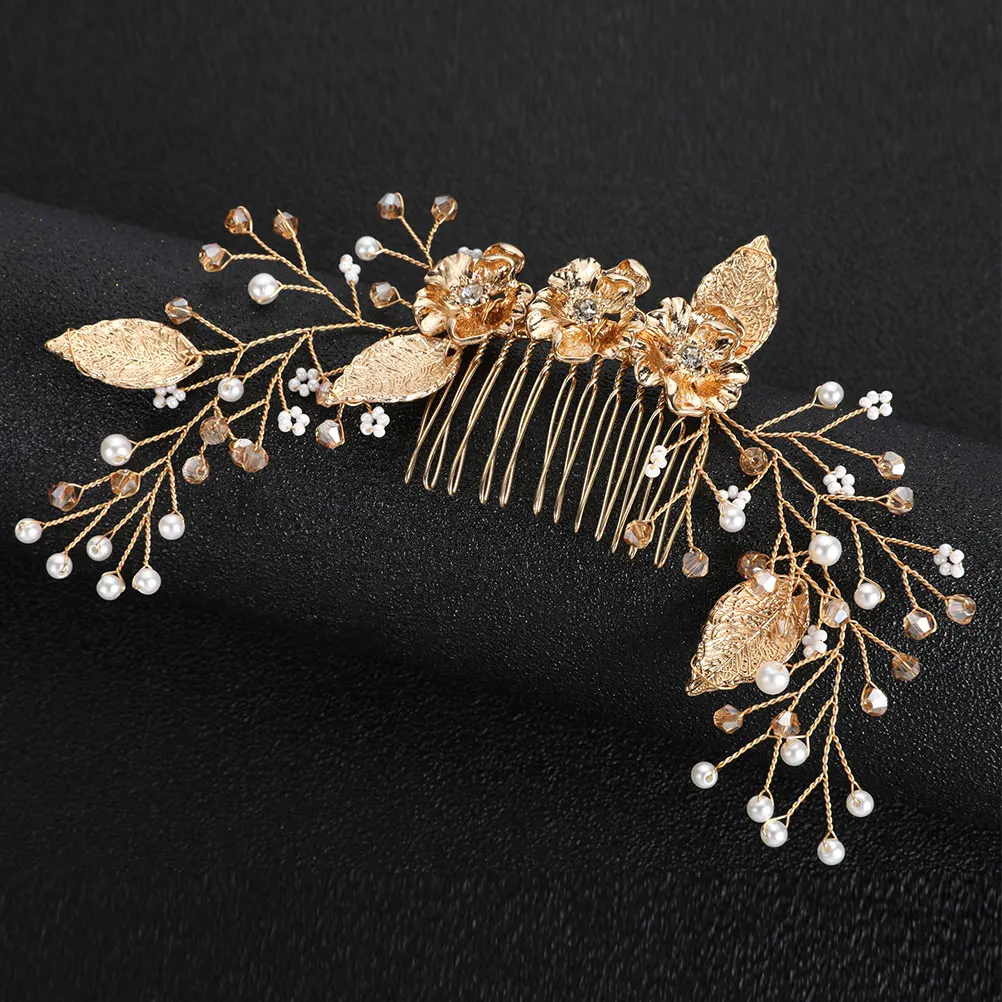 

Bridal Hair Accessories Zinc Alloy Wedding Bride Hair Comb Leaf Design Fit Proms Cosplay Birthday Christmas Anniversary