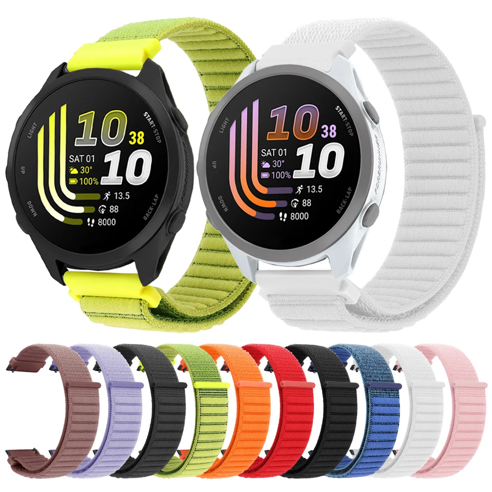 20mm 22mm Nylon Watch Strap For Garmin Forerunner 70 170 Music 570 265 255 645 55/Venu 4 3 2 Plus/Vivoactive 6 5 4 3 Woven Bands