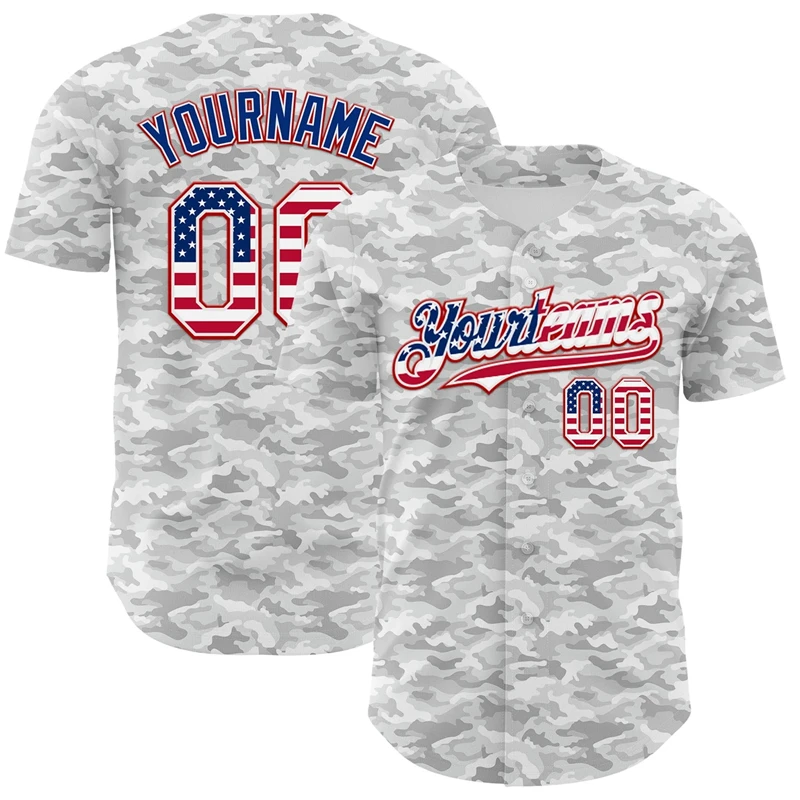 

Custom Button Men Baseball Jersey Color Print Personal Team Name Number Hip Hop USA Flag Sportswear Women Baseball T-shirt Tops