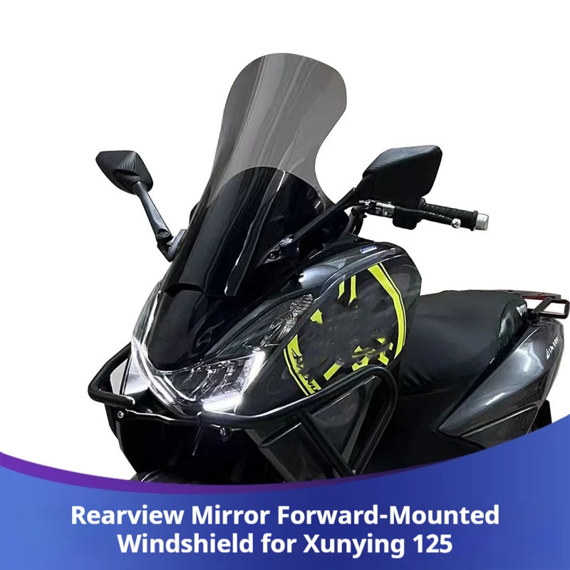 For Yamaha Touring 125 Fuxi 125 Scooter Windshield Windscreen With Mirror Forward Bracket Modified Accessories