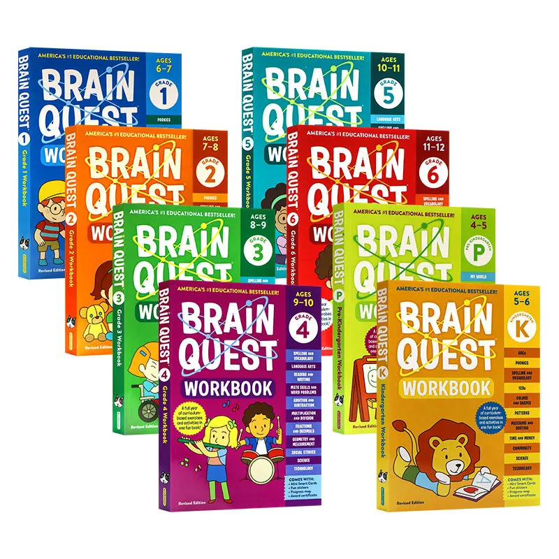 

Brain Quest Workbook English Version Of The Intellectual Development Card Books Questions And Answers Card Smart Child Kids