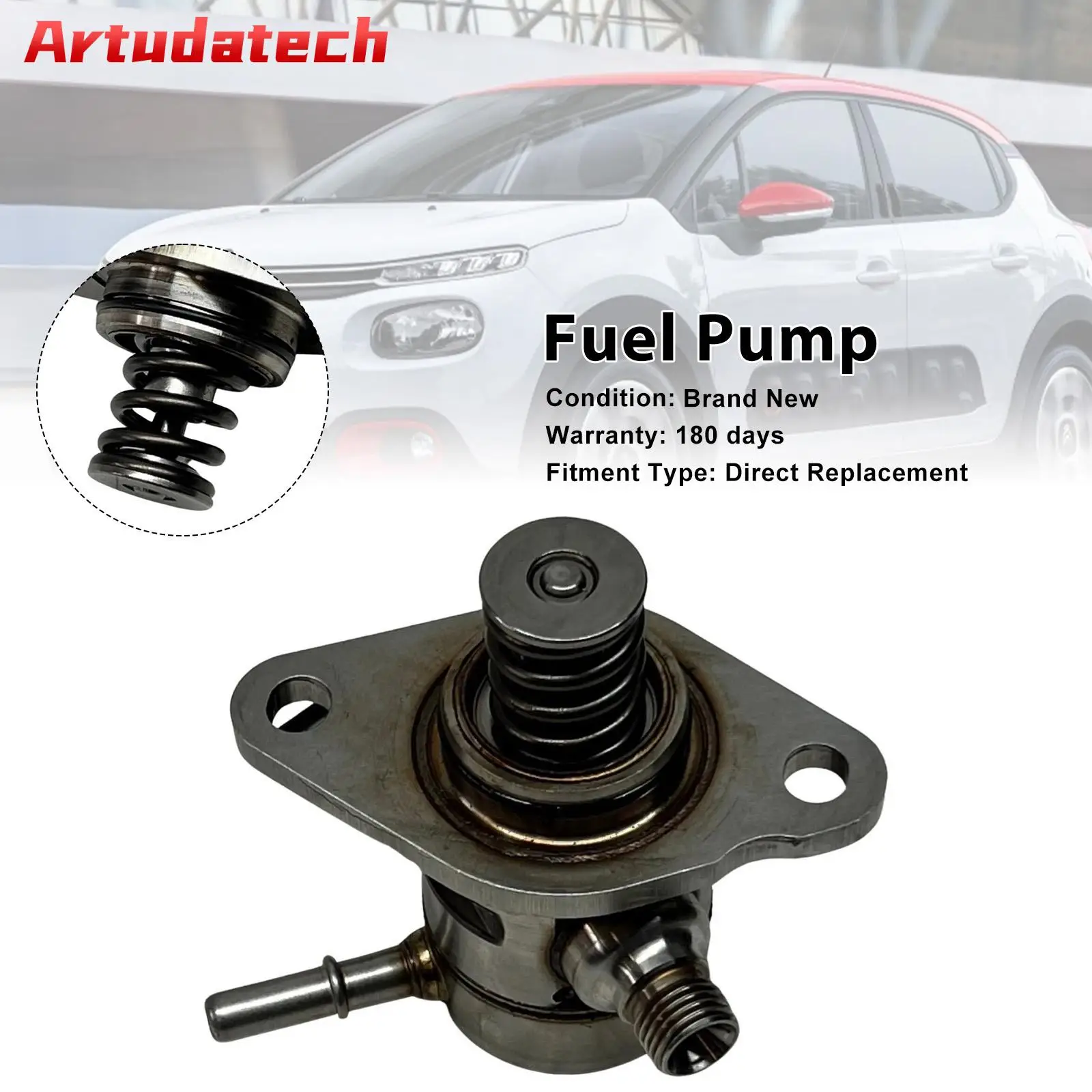 

Artudatech High Pressure Fuel Pump 9812133780 Fit for Citroen C3 C4 2016 2017 2018 2019 2020 2021 2022 2023 Fit for Peugeot