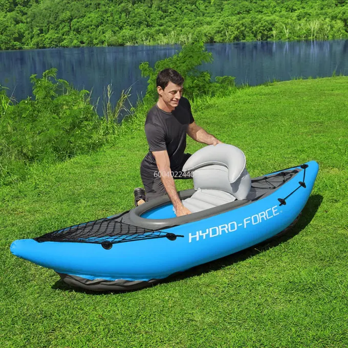 Single person inflatable kayak, inflatable boat, assault boat, fishing boat, rubber dinghy, foldable canoe - heavy duty