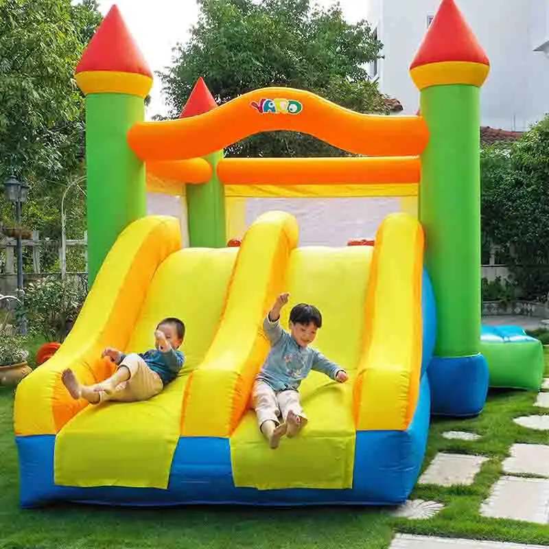 Inflatable Jumping Castle For Kids Double Slide Bounce House Outdoor Backyard Play Equipment Bouncy Castle For Kids Party