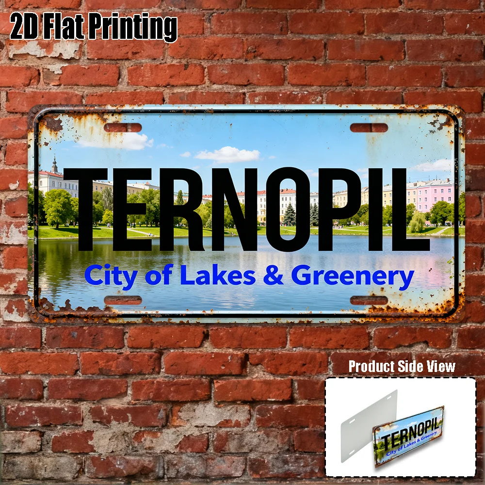 1pc Vintage Ternopole Sign Suitable for Yard Signs & Wall Art - Retro Lake Decoration, Urban Style Natural Wall Hanging for