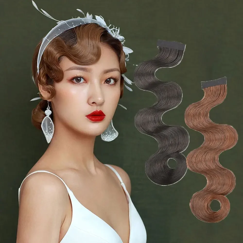 Hair Bangs Wig Fashion Vintage Matte Wavy Hair Piece Hair Extension Cheongsam Fake Bangs Curly Bangs Synthetic Hair for Women