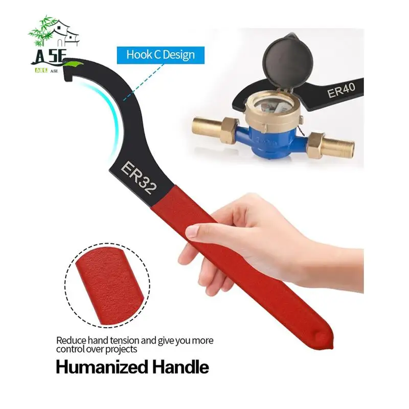 

A05E-Coilover Spanner Wrench Set C-Shape Spanner Wrench For Suspension System And Shock Adjustment