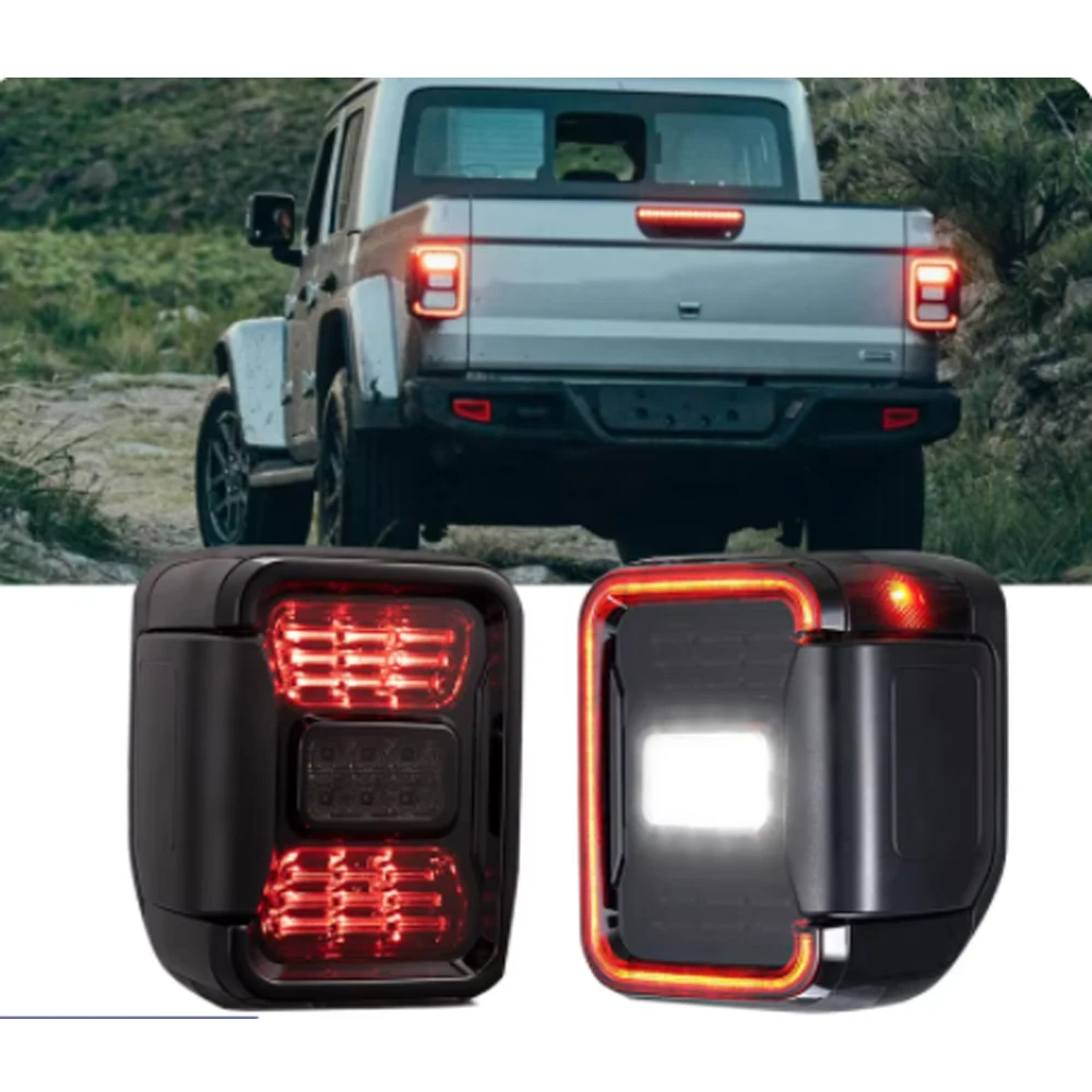 Lantsun JT1001 LED Rear Brake Tail Lamps For Jeep Gladiator JT 2020+ US,EU Version