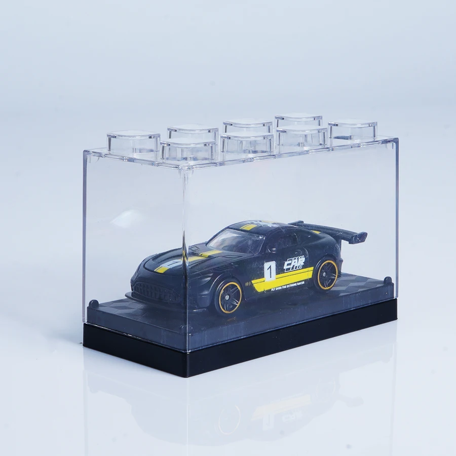 نموذج سيارة سباق مصنوع من خليط معدني باللونين الأسود والأصفر 1:64، هدية للأولاد، حجم صغير لسهولة التعامل مع سطح المكتب، ديكور المنزل، عرض المجموعة #3