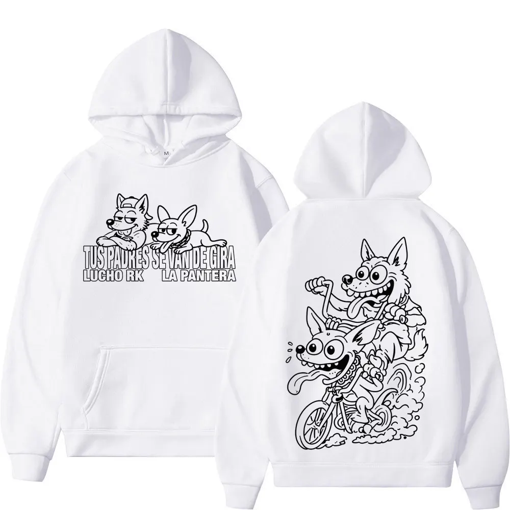 Rapper Lucho Rk La Pantera Ta Facil Album 2026 Tour Print Hoodie Men Women Gothic Punk Casual Sweatshirt Hip-hop Loose Pullover
