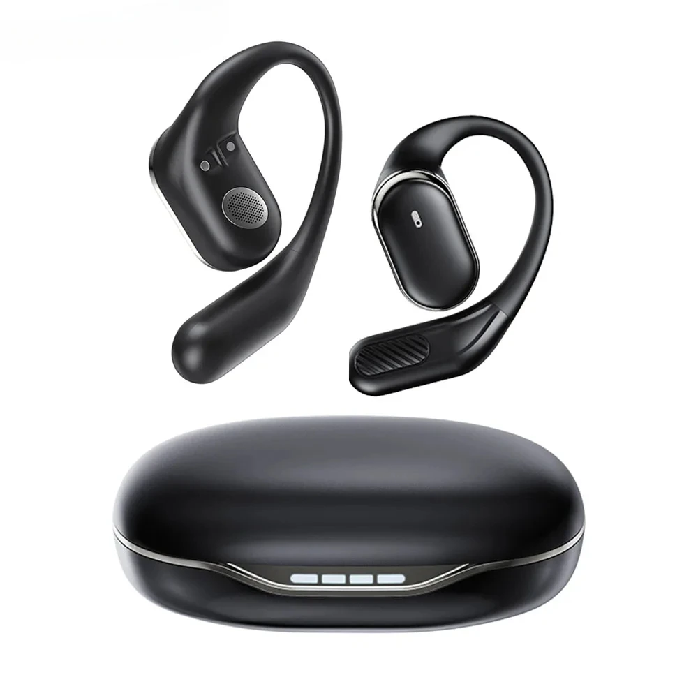 Open Ear Headphones Bluetooth 5.4 Wireless Earbuds TWS 60 Hours Playtime Dual Mic Clear Call Sports Air Conduction Headphones