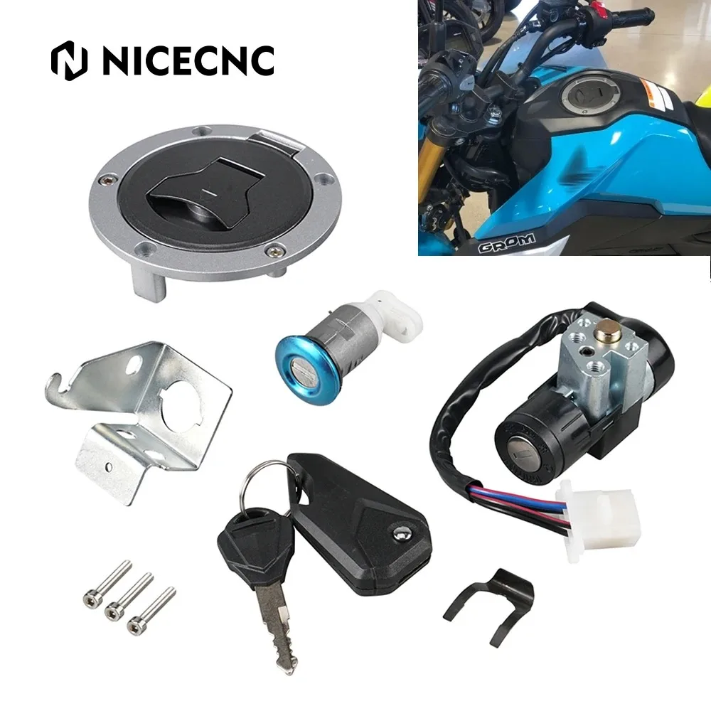 

For 2017 2018 2019 2020 Honda MSX 125 Grom 125 MSX125 Ignition Switch Lock Motorcycle Oil Fuel Tank Cap Lock Key Set