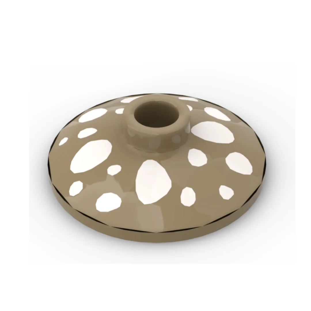 

Строительный блок из мелких частиц MOC 4740pr0008 pb004 p01 93051 2*2 печатный грибной купол