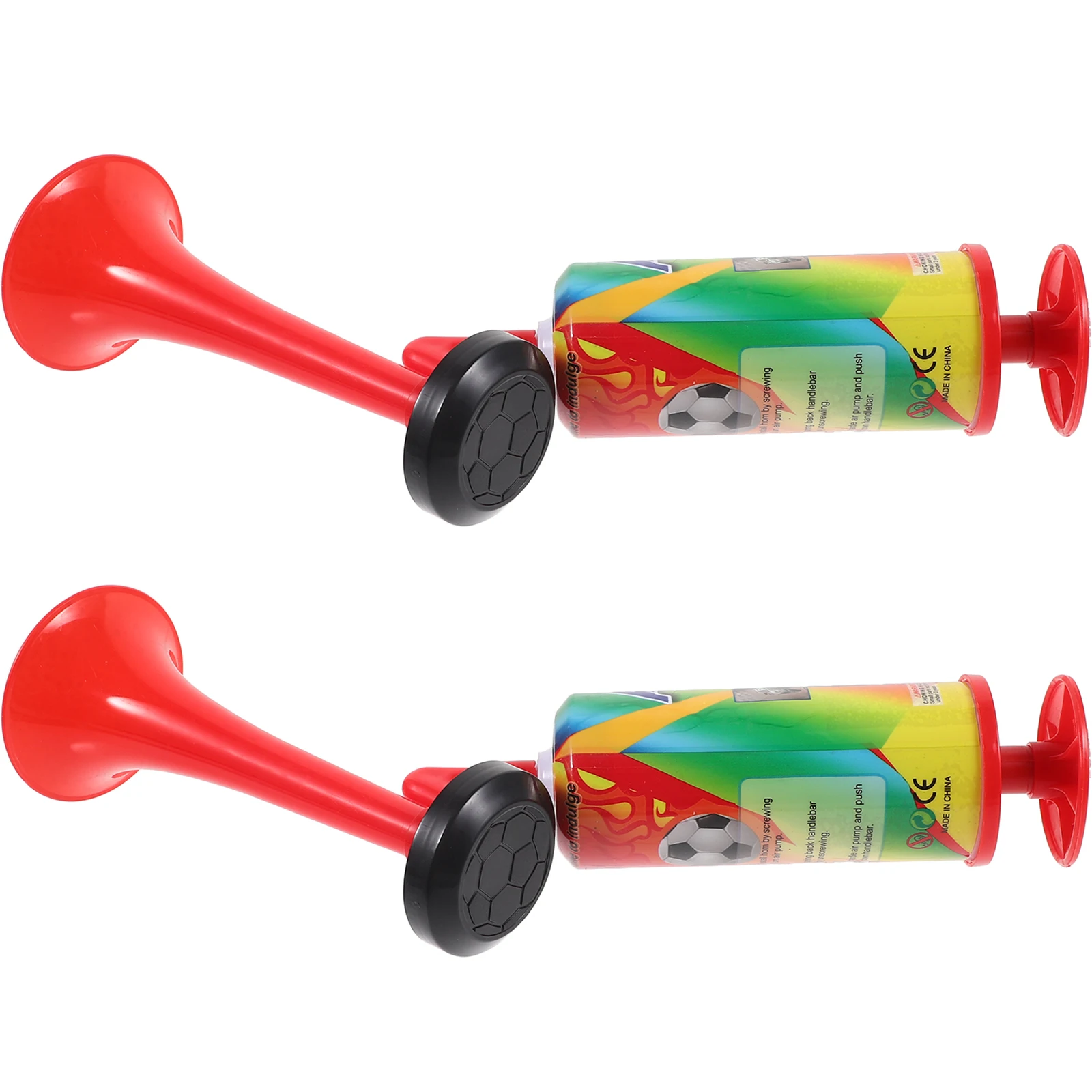 

2pcs Hand Held Air Horn for Parties Sports Events Loud Noise Maker Easy Assemble Hand Operated Pump Never Run Out of Air