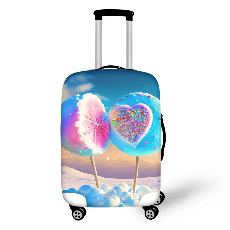 Beach Love Lollipop Pattern Luggage Protective Dust Covers Elastic Waterproof 18-32 Inch Suitcase Cover Travel Accessories