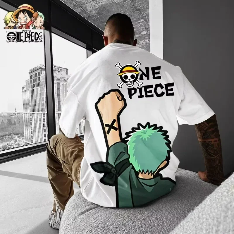 

ONE PIECE 2026 Summer Men's T-Shirt Men's and Women's Anime Printed New Style Street Hip Hop Casual Loose Parent-child Top
