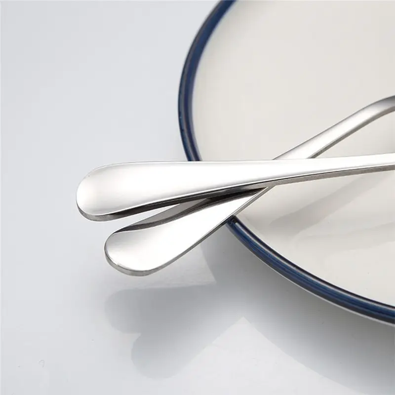 B62B 10 Pack Stainless Steel Spoons 20cm Table Spoons Soup Spoons Teaspoons Heavy Duty Silverware for Kitchen Restaurant